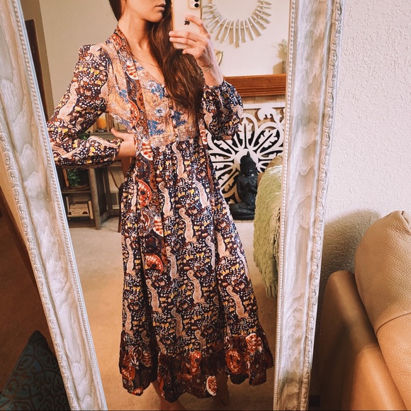 Dresses & Skirts - Patterned high fashion couture ruffle maxi dress